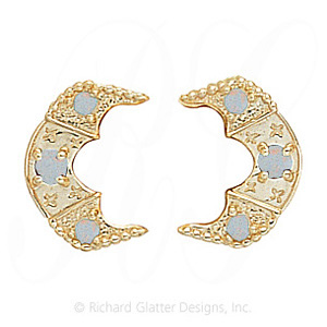 GS345-2 OP - 14 Karat Gold Opal Slide 